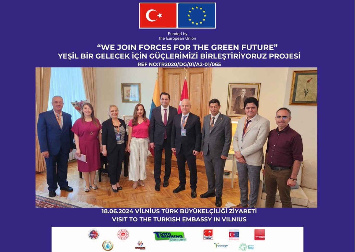 wejoinforce's tweet image. #LithuaniaTaurageStudyVisit @TC_VilniusBE #EmbassyofTurkeyinVilnius was visited June18  information about our project was given, consultations were held on Turkey-Lithuania relations.
We would like to thank Ambassador Mr. G. Barış Tantekin Embassyofficials for their hospitality