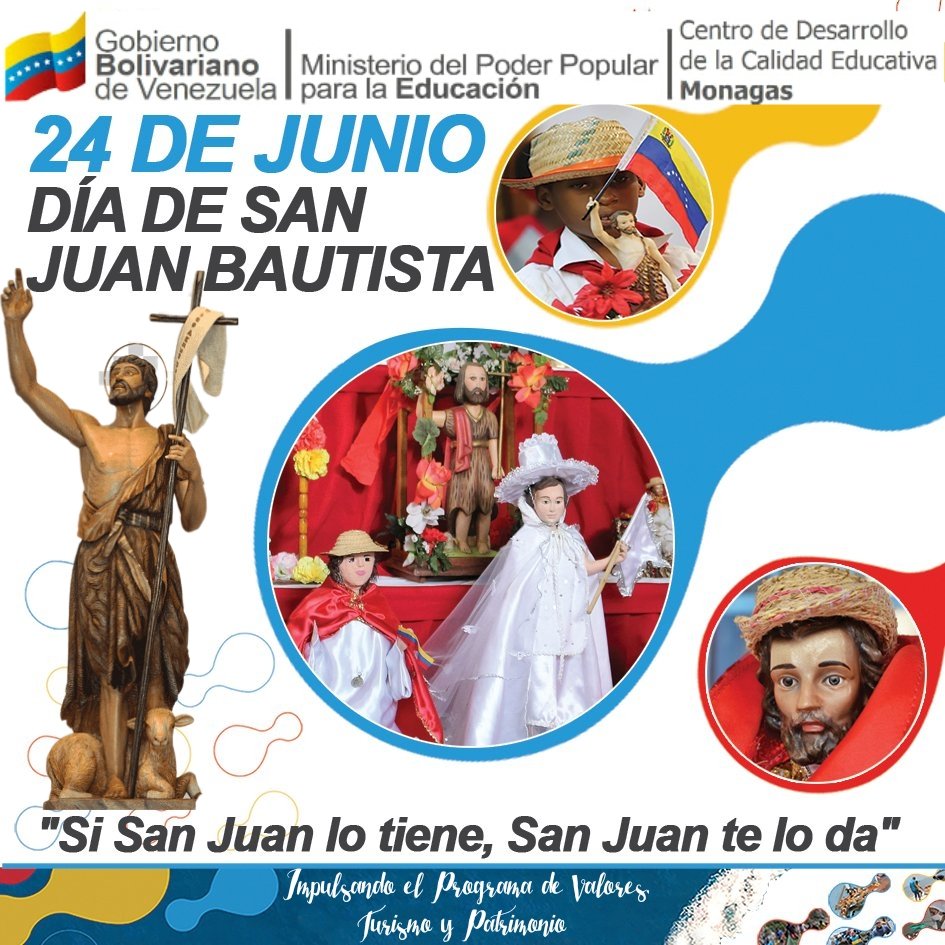 #PatriaAntiimperialista <a href="/NicolasMaduro/">Nicolás Maduro</a> <a href="/_LaAvanzadora/">Yelitze Santaella</a> @MPPEDUCACION <a href="/dgcpatrimonio/">dgcpatrimonio/turismo</a> El Oriente Venezolano se une a las Fiestas en Honor a San  Juan <a href="/ogledar/">Richard Delgado</a> <a href="/ActualZe/">CDCE ESTADAL MONAGAS</a> <a href="/estabacarolina1/">Carolina Estaba</a>