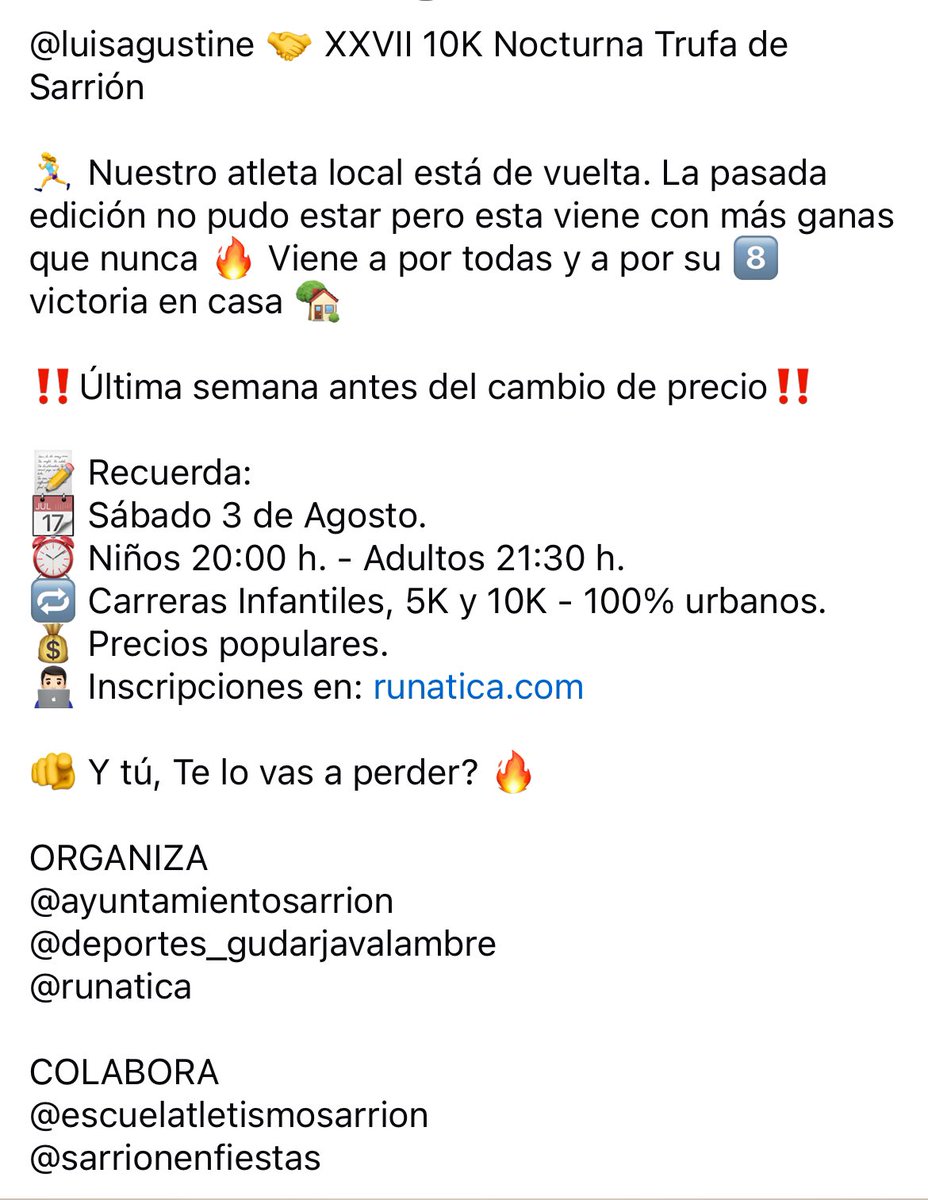 Escuela de Atletismo de Sarrión tweet media