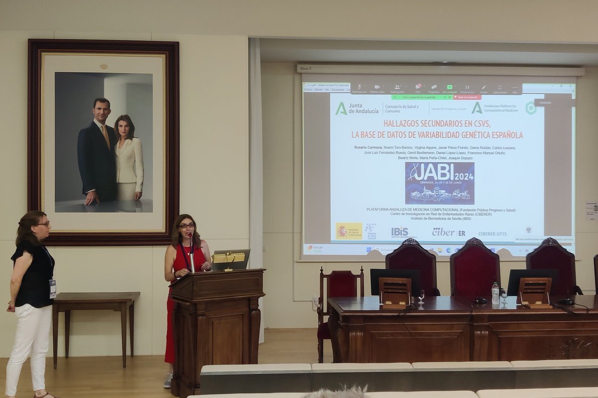 Jornadas Andaluzas de Bioinformática #JABI2025 (@jabi_conference) on Twitter photo Comienzan las charlas cientificas en las #JABI24 <a href="/CanalUGR/">Universidad Granada</a> con la Dra. Rosario Carmona
"Hallazgos Secundarios en CSVS, la Base de Datos de Variabilidad Genética Española" Comienzan las charlas cientificas en las #JABI24 <a href="/CanalUGR/">Universidad Granada</a> con la Dra. Rosario Carmona
"Hallazgos Secundarios en CSVS, la Base de Datos de Variabilidad Genética Española"