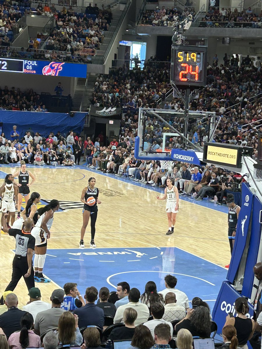 I’m going to be honest! Caitlyn Clark and Angel Reese are having a big impact on the WNBA marketing expansion. I went to the All-Star game in Chicago for the WNBA two years ago and they had South Shore drill team performing at half-time. Today I’m at the game for Chicago Sky vs
