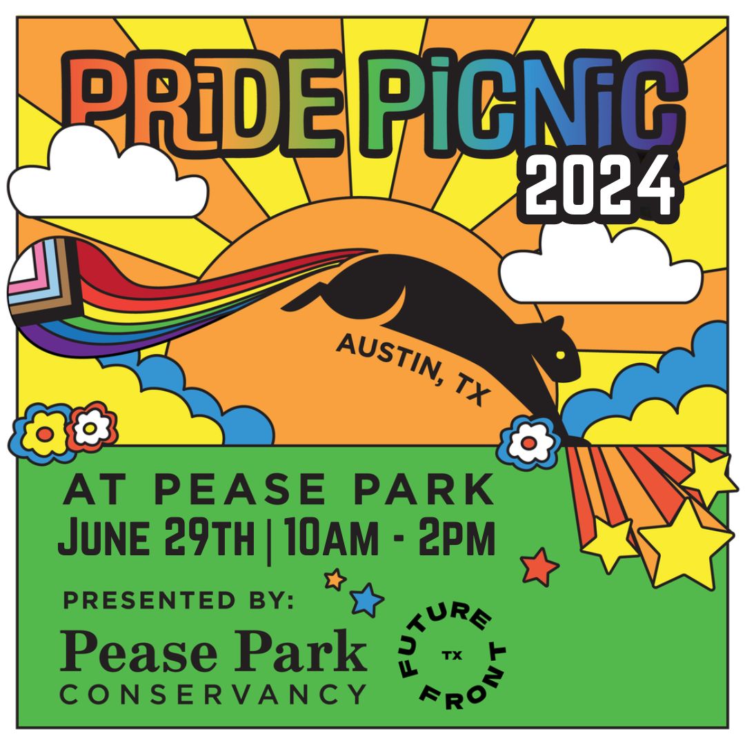 austin_outside's tweet photo. Come to Pease Park on Saturday, June 29, from 10am-2pm, to celebrate Pride! https://t.co/ipPA2eTebw https://t.co/yiBLkSNgmV