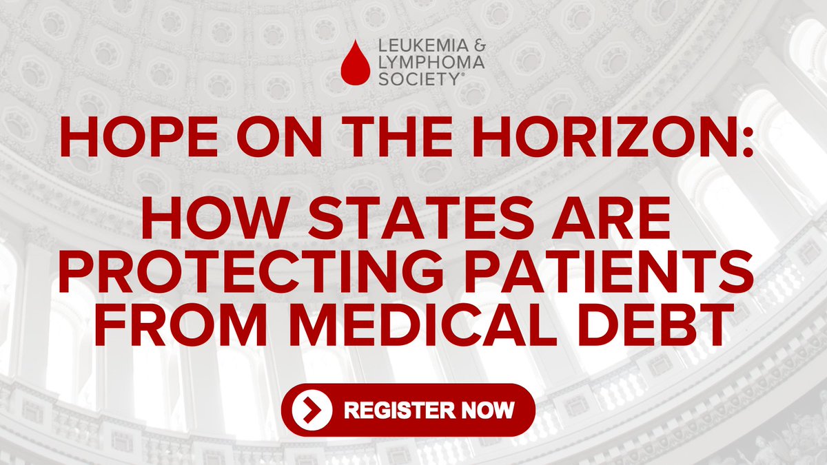 The Leukemia & Lymphoma Society - Policy Advocacy (@llsadvocacy) on Twitter photo Want to learn more about how states are protecting patients from the harmful effects of medical debt? <a href="/SenFadyQaddoura/">State Senator Fady Qaddoura</a>, <a href="/NoamLevey/">Noam Levey</a>, <a href="/MaanasaKona/">Maanasa Kona</a>, <a href="/ChiChiWu8/">chichiwu.bsky.social</a> and <a href="/LucyCulp/">LucyC</a> will share insights tomorrow at 12 EST.
Don't miss it! Register today ⬇️ us06web.zoom.us/webinar/regist… Want to learn more about how states are protecting patients from the harmful effects of medical debt? <a href="/SenFadyQaddoura/">State Senator Fady Qaddoura</a>, <a href="/NoamLevey/">Noam Levey</a>, <a href="/MaanasaKona/">Maanasa Kona</a>, <a href="/ChiChiWu8/">chichiwu.bsky.social</a> and <a href="/LucyCulp/">LucyC</a> will share insights tomorrow at 12 EST.
Don't miss it! Register today ⬇️ us06web.zoom.us/webinar/regist…