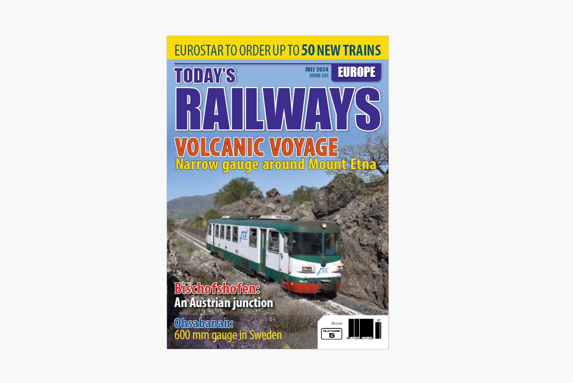 In the July 2024 issue of Today's Railways Europe OUT NOW: Railways around Mount Etna, Bischofshofen: an Austrian junction, Sweden's narrow gauge Ohsabanan and 28 pages of news from 23 countries. Subscribe now and save: bit.ly/3D9cRcB