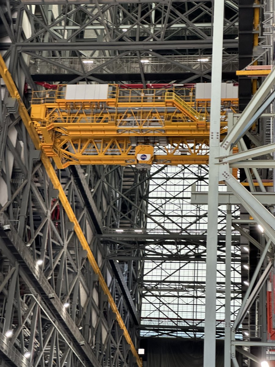 DCCSTEM's tweet image. Touring during our GOES-U @NASASocial Currently in the Vehicle Assembly Building (VAB) which is 520 feet tall and where all of the Artemis program is assembled before launch 
#nerding
#NASAnerding