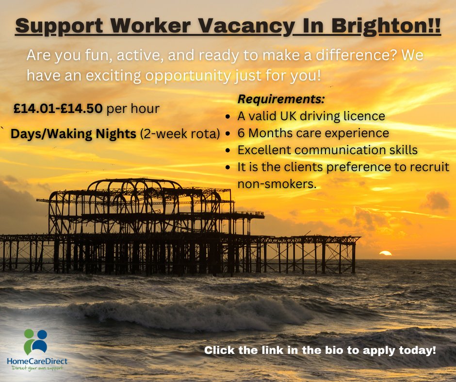 HomeCareDirect's tweet photo. We are seeking a Support Worker for our client in Brighton!

To submit your application and discover additional openings, please click on the provided link to visit our job portal: 
https://t.co/anDuw0B5gn https://t.co/DOPzkEx06m