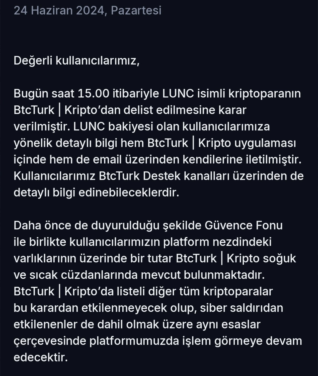 BtcTurk LUNC 