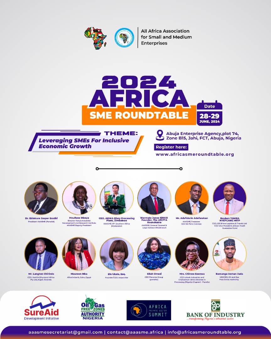 Register for 2024 Africa SME Roundtable 
africasmeroundtable.org/2024-event/
