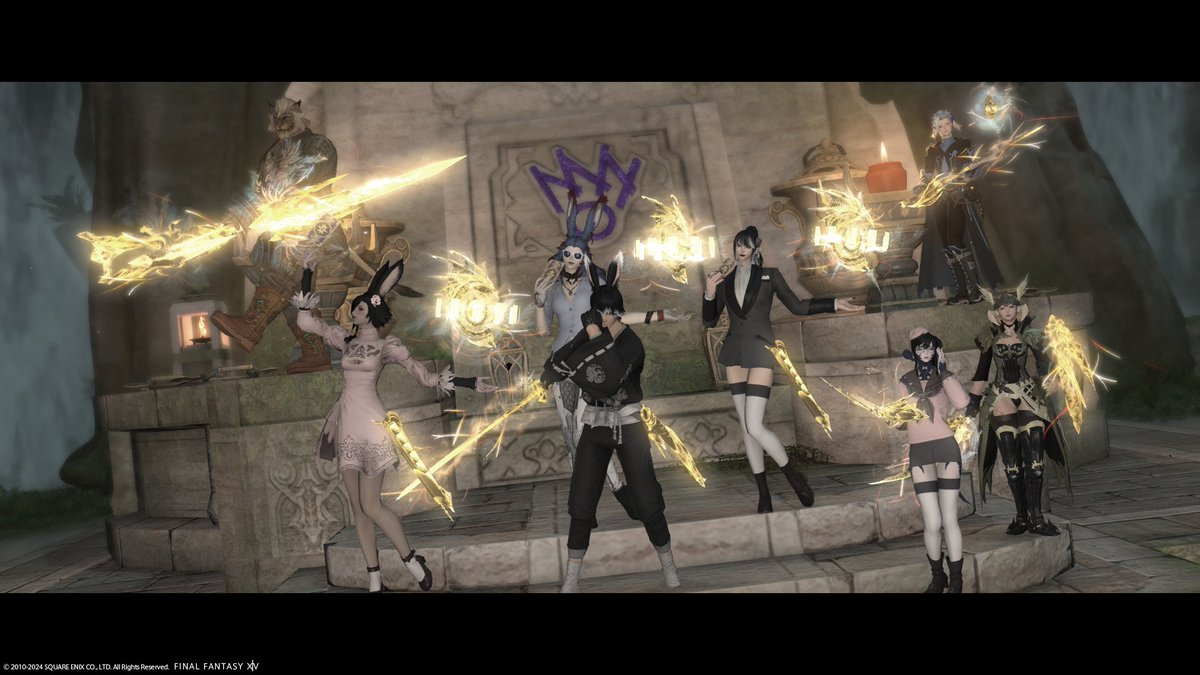 7 of our FC members and our good friend Dess went into UCOB today for a final attempt to clear before Dawntrail and they SMASHED IT! They are now Legends! Huge congrats to everyone who took part &amp; even bigger congrats to <a href="/CometSash/">Sash</a> for their first ultimate clear! 🌟
#ffxiv