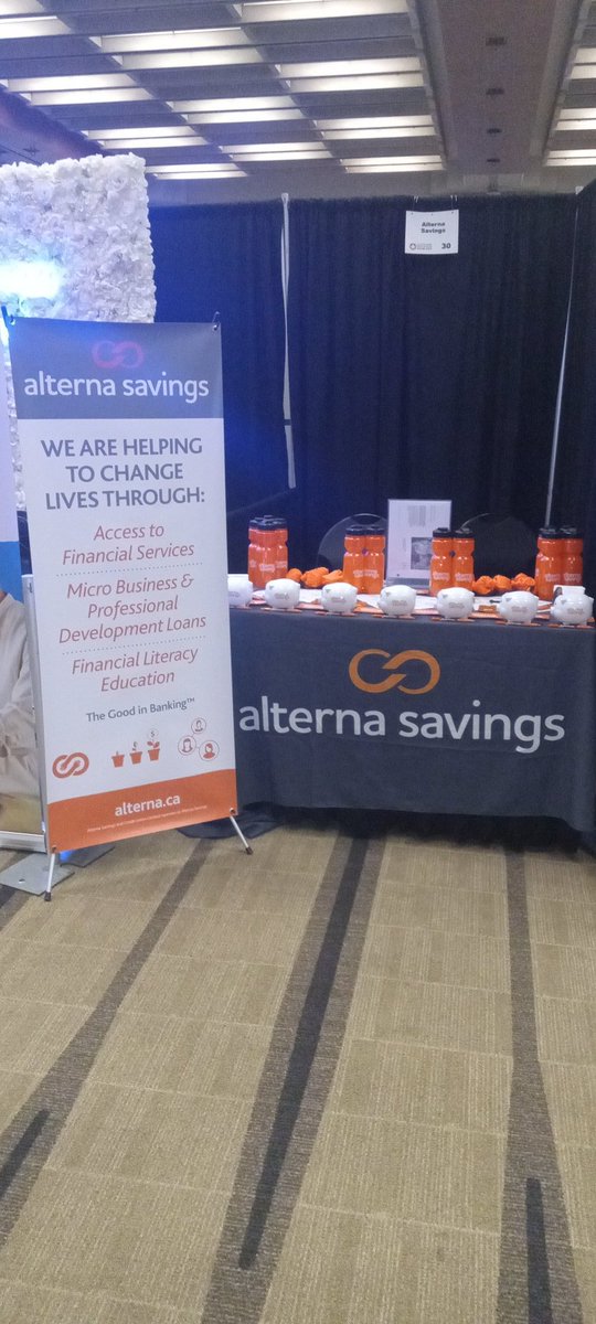 J_Barr11's tweet photo. Alterna's Community Micofinance Team is here today at the Canadian SME Business Expo 2024 at Metro Convention Centre. Please come over and get some great information on accessing financial products and services for your small businesses. Alterna Savings #small business https://t.co/dax0bdV8wi