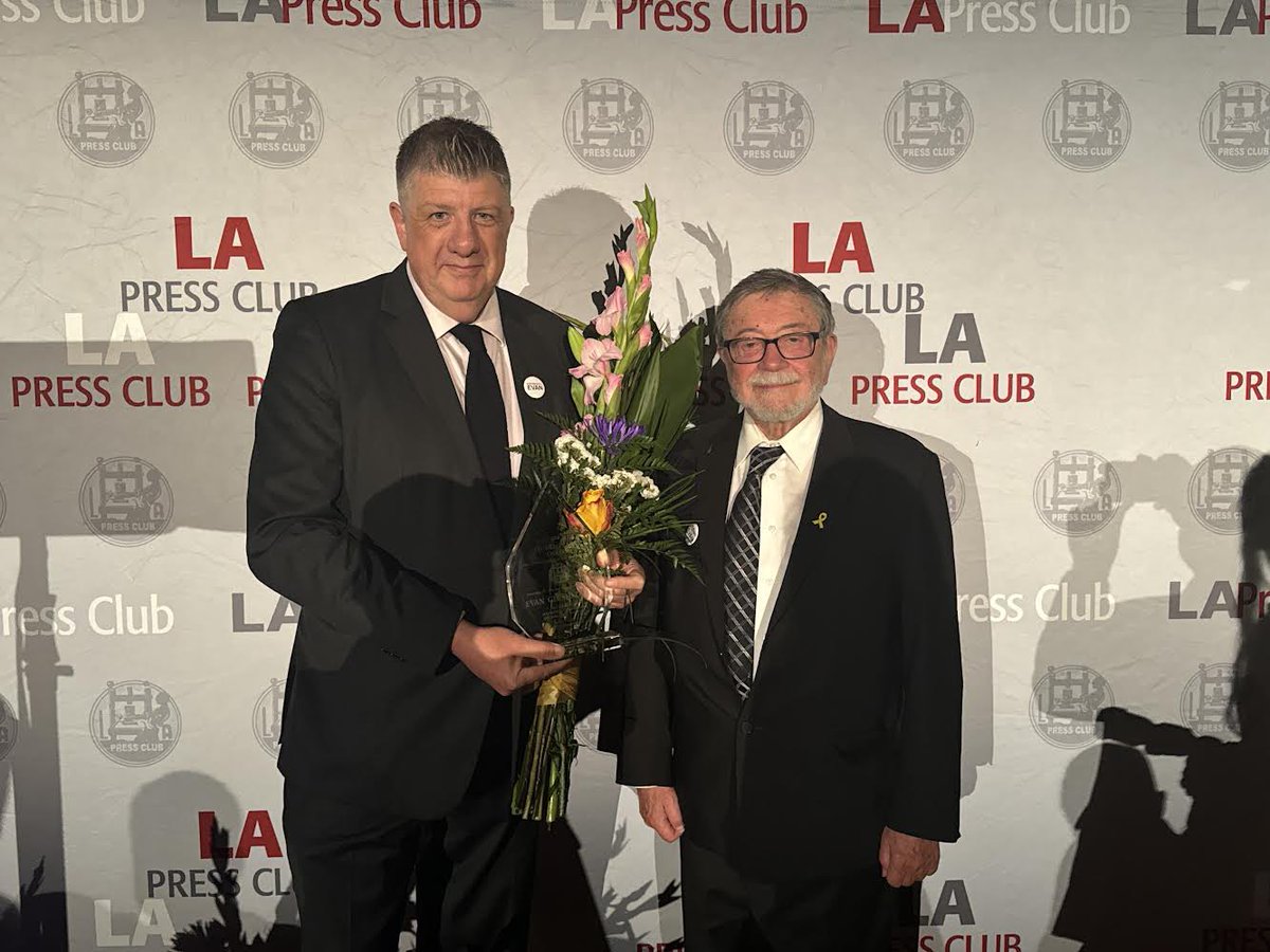 Paul Beckett (@paul4thepress) on Twitter photo Great honor to accept the Daniel Pearl award on behalf of <a href="/evangershkovich/">Evan Gershkovich</a>. Two WSJ reporters a generation apart, in different regions, who share the best qualities of a foreign correspondent. And time spent with Danny’s father was truly special. #IStandwithEvan <a href="/LAPressClub/">LA Press Club</a> Great honor to accept the Daniel Pearl award on behalf of <a href="/evangershkovich/">Evan Gershkovich</a>. Two WSJ reporters a generation apart, in different regions, who share the best qualities of a foreign correspondent. And time spent with Danny’s father was truly special. #IStandwithEvan <a href="/LAPressClub/">LA Press Club</a>
