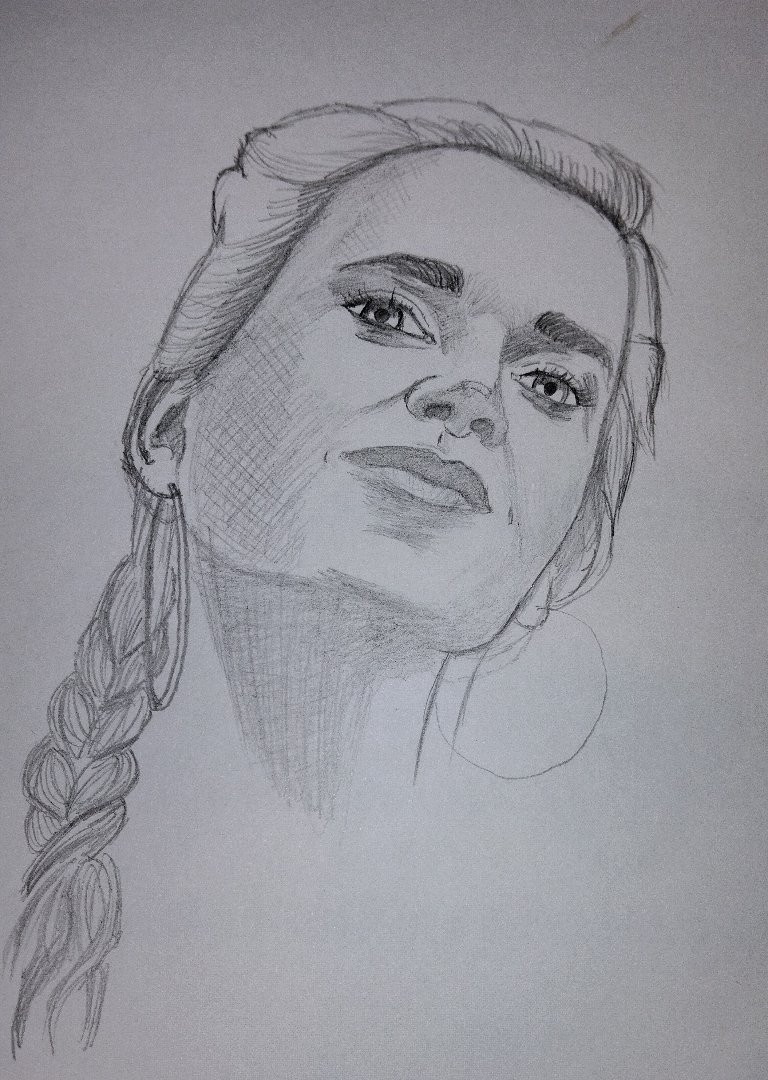 Feeank's tweet image. 🧵Tenía ~20 años sin dibujar en serio, y en particular hacer retratos a lápiz, hace un mes empecé de nuevo.  Al principio no tenía la paciencia para afrontar el papel en blanco, el trazo tembloroso y la proporción esquiva, algo que antes era tan natural &amp;gt;
(Laura Guevara)
(1/10)