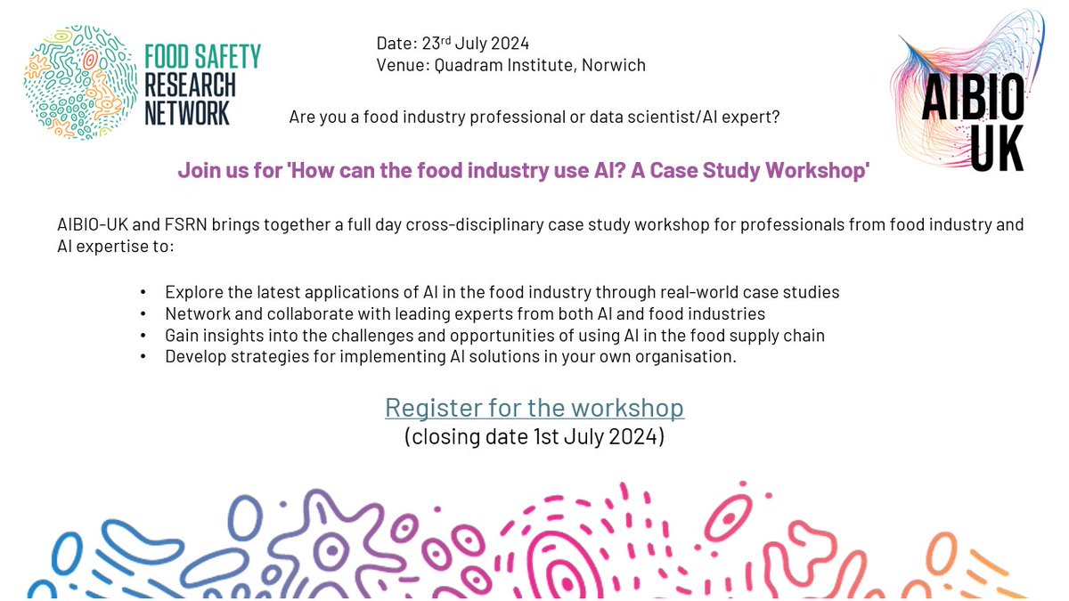 AI in the Biosciences (AIBIO UK) BBSRC Network tweet media
