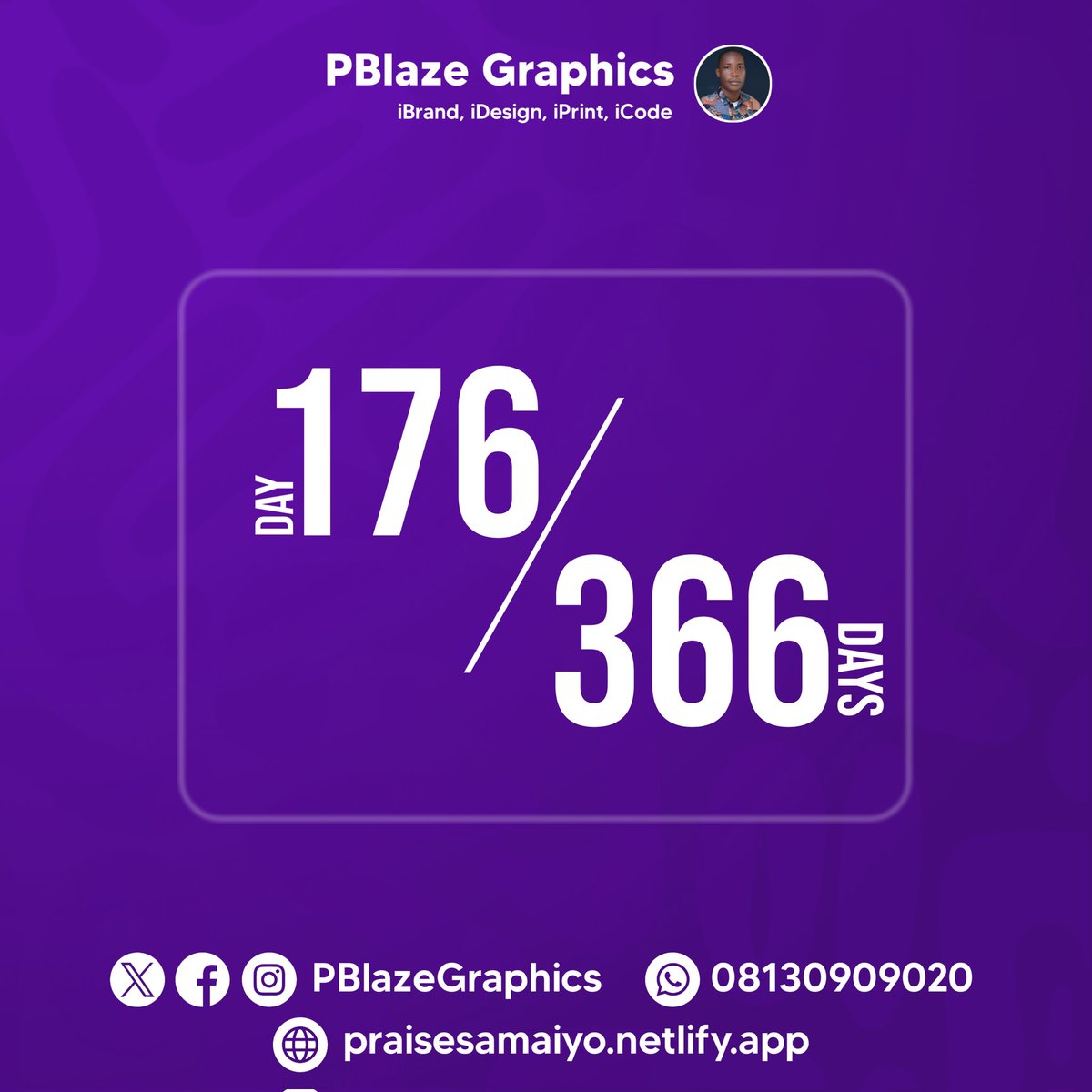 PBlazeGraphics's tweet photo. “190 days to the end of the year - who else is excited?"
#PBlazeGraphics #Monday #LetsWork  #AlwaysAvailable https://t.co/hmHZ2ACLFu