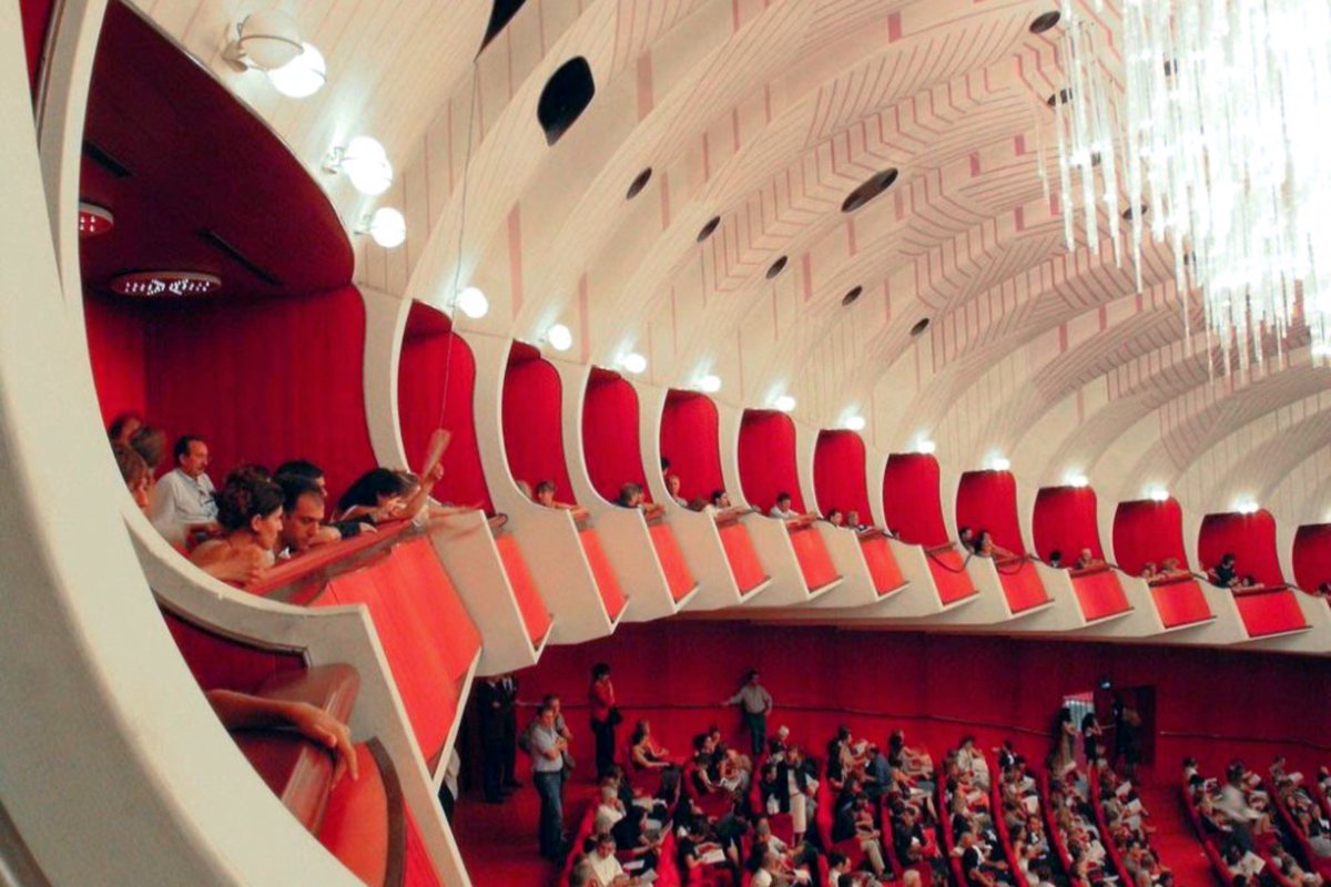 The cinematic reds of Teatro Regio in Turin, Italy