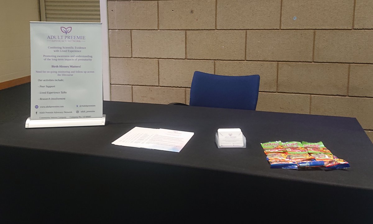 Lauren Ingledow (@l_prem_88) on Twitter photo Our first APAN stand is starting off like us... Small but mighty. Excited to spread the word about all things adult preterm. <a href="/Adultpreemies/">Adult Preemie Advocacy Network</a> Our first APAN stand is starting off like us... Small but mighty. Excited to spread the word about all things adult preterm. <a href="/Adultpreemies/">Adult Preemie Advocacy Network</a>