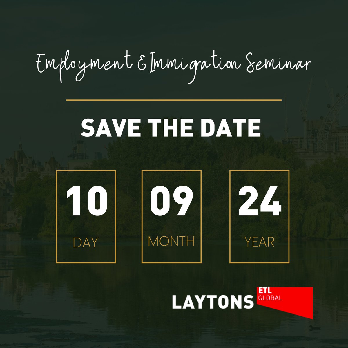 Save the date for our upcoming Employment and Immigration Law Seminar…

Our Employment and Immigration departments are set to join forces once again, as Nicholas Lakeland, Victoria Brockley and Victoria Welsh host their next event on 10 September!✨ 

#LondonLegal #seminar