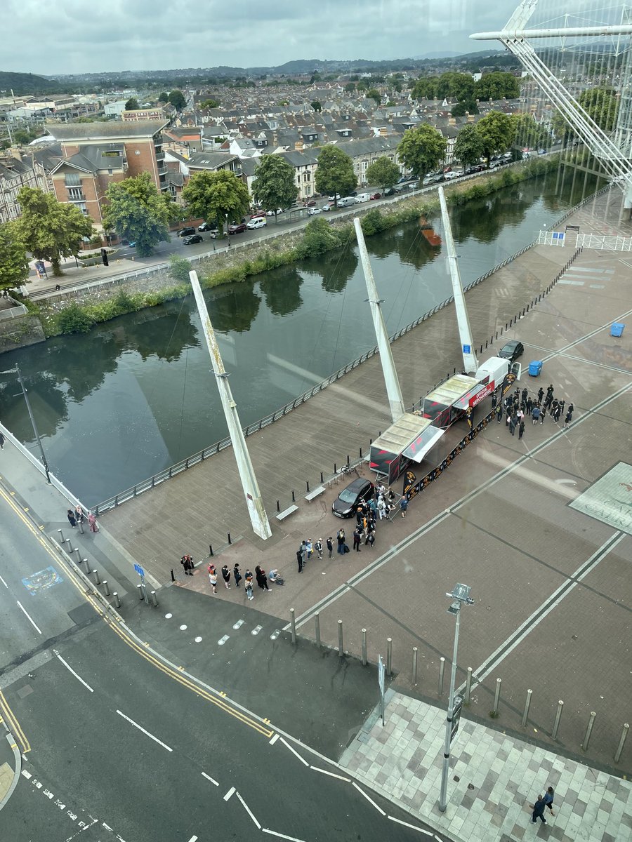 Foo Fighters Q for merch. Nothing like Taylor Swift! Cardiff