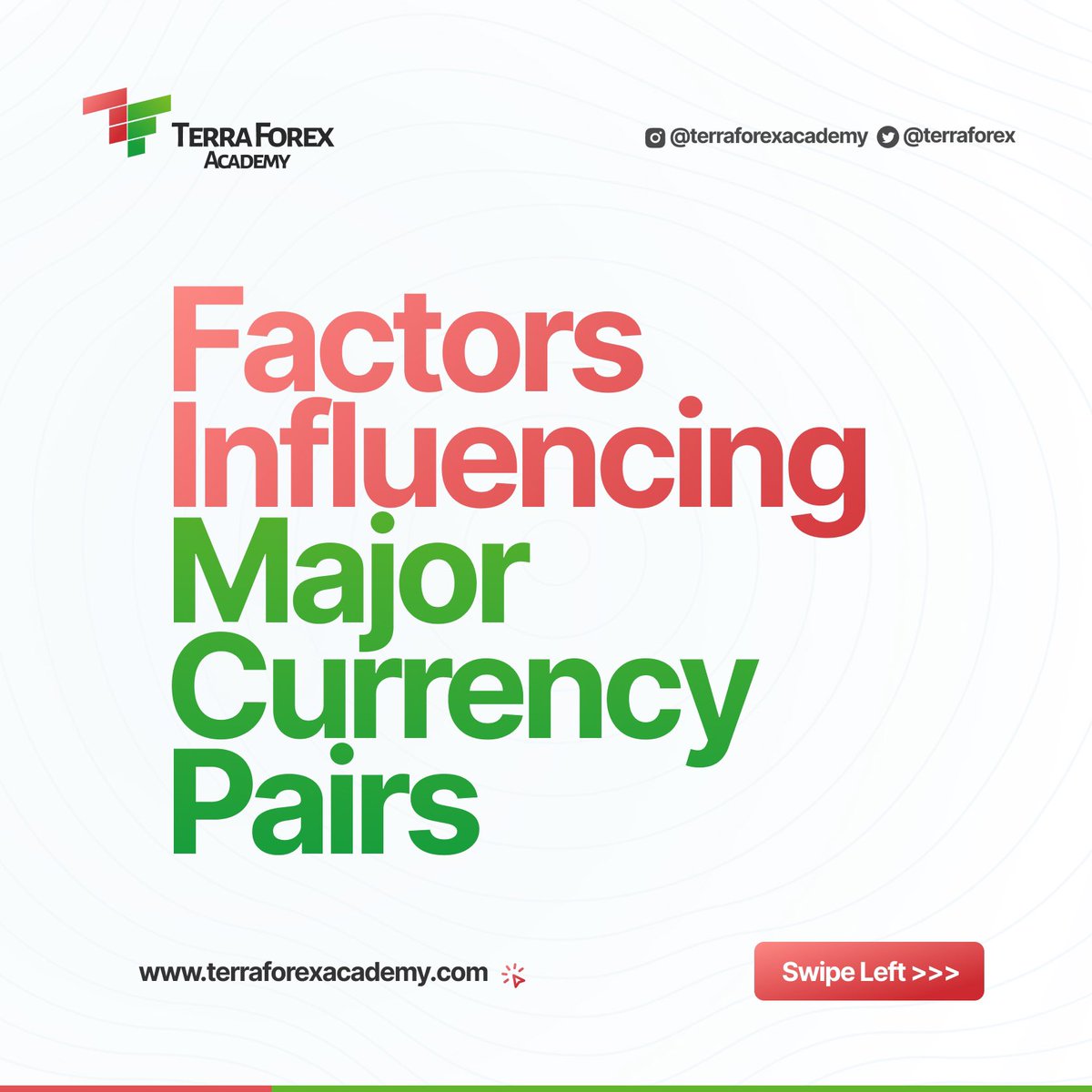 Terraforex's tweet photo. Know the major inside out! Learn about the factors that influence the major currencies and improve your performance.
.
.
.
#forex #forextrader #lifestyle #explorepage #terraforexacademy https://t.co/mZ8OS7RB8s