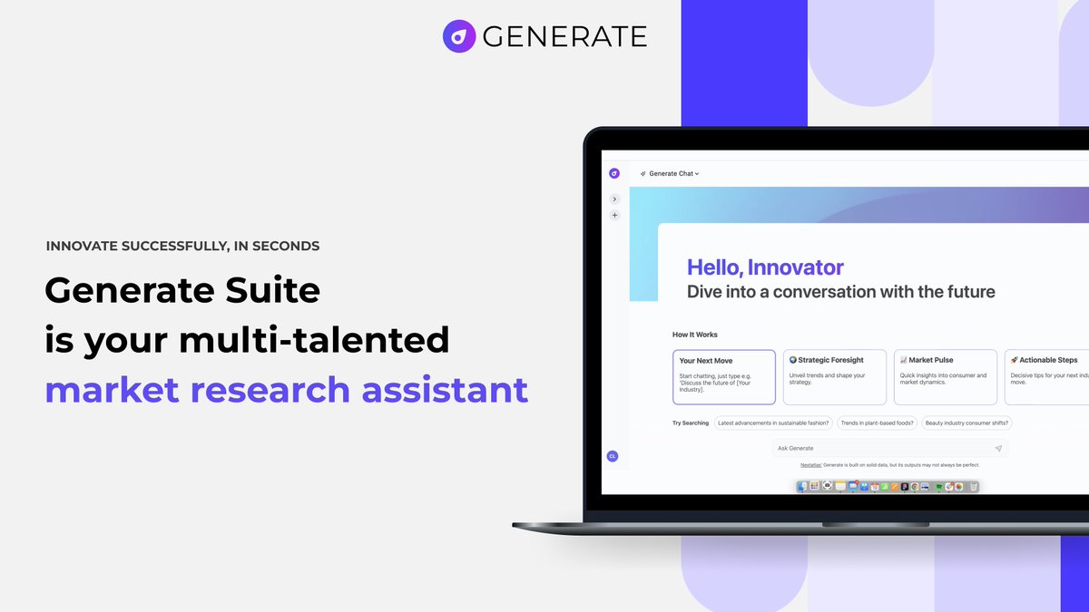 🚀 Just launched Generate Suite! Our AI multi-agent redefines market research w/ real-time analysis, sentiment tracking, persona generation &amp; interaction with #synthetic consumers. Already making waves with top brands. Test it out now! #AI #AIagent generate.nextatlas.com