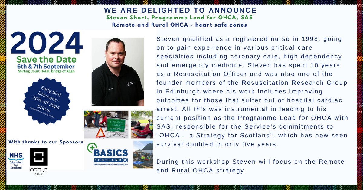The Remote and Rural Resilience 2024 Conference early bird rate, offering a saving of 20%, ends this week. 

Ensure your discount by securing your spot today!

basicsscotland.org.uk/conferences/