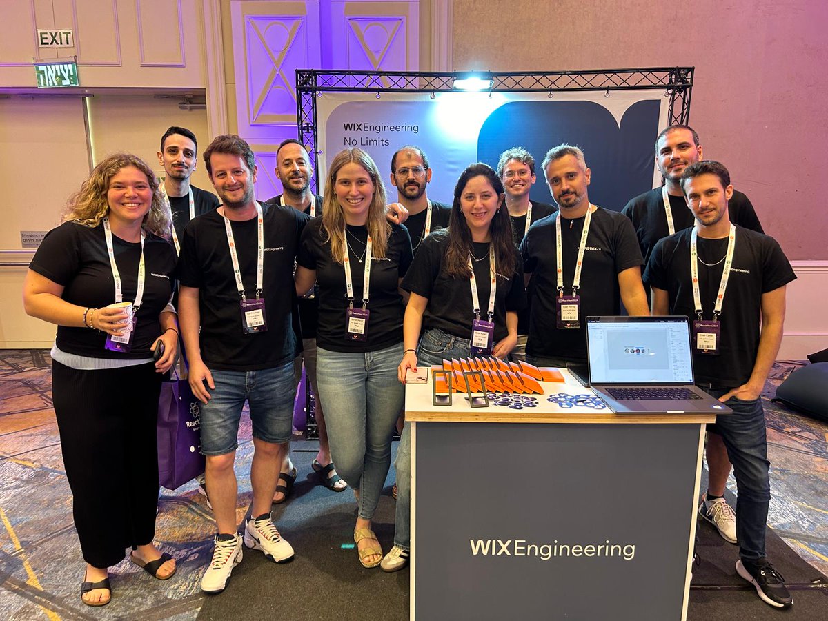 Wix Engineering (@wixeng) on Twitter photo 📸 Now with <a href="/Asafy3/">Asaf Yonay</a>, Einav Koren, <a href="/amsalemadir/">Adir Amsalem</a>, Sivan Harel, <a href="/itayfry/">Itay Friedman</a>, <a href="/cowchimp/">Yonatan</a>, Eran Egozi, Itay Avraham, Yonatan Bashan, Idan Goshen and Maia Budman!
#ReactNext 2024 📸 Now with <a href="/Asafy3/">Asaf Yonay</a>, Einav Koren, <a href="/amsalemadir/">Adir Amsalem</a>, Sivan Harel, <a href="/itayfry/">Itay Friedman</a>, <a href="/cowchimp/">Yonatan</a>, Eran Egozi, Itay Avraham, Yonatan Bashan, Idan Goshen and Maia Budman!
#ReactNext 2024