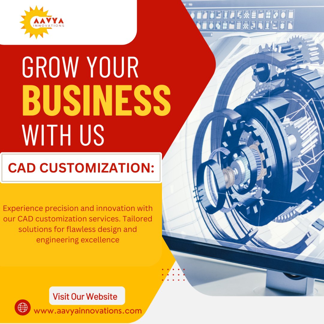 aavya_244's tweet image. &quot;Unlock precision and innovation with our expert CAD customization services. Tailored solutions for seamless design and engineering excellence!&quot; #CADCustomization #EngineeringSolutions #PrecisionDesign