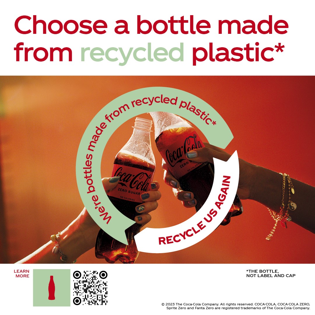 Did you know that all 500ml bottles of Coca-Cola sold in the UK are made from recycled packaging? So not only do they make use of existing resources – but they can be used again in the future too ♻️ 🥰 🌍 
More info 👉 👉 👉 bit.ly/4bXabyg