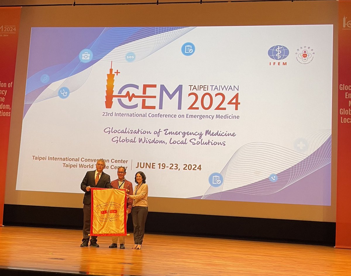 At the end of a fantastic ⁦@ICEM2024⁩ in Taiwan, here is Team Canada ready to host the world in Montréal. Registration now open ICEM2025.com Reg fee: USD1000 and 400 for LMICs. Start planning now!  ⁦<a href="/IFEM2/">International Federation for Emergency Medicine</a>⁩ ⁦<a href="/CAEP_Docs/">CAEP</a>⁩