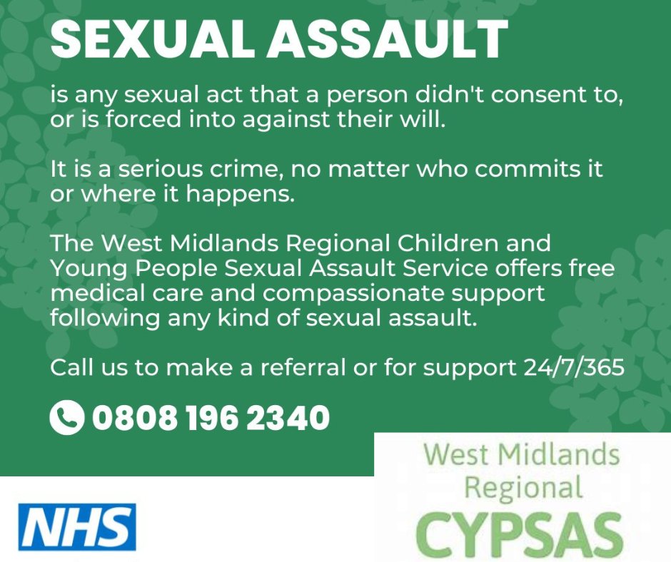 Sexual assault is not ok we are here to help 24/7 365 days a year.