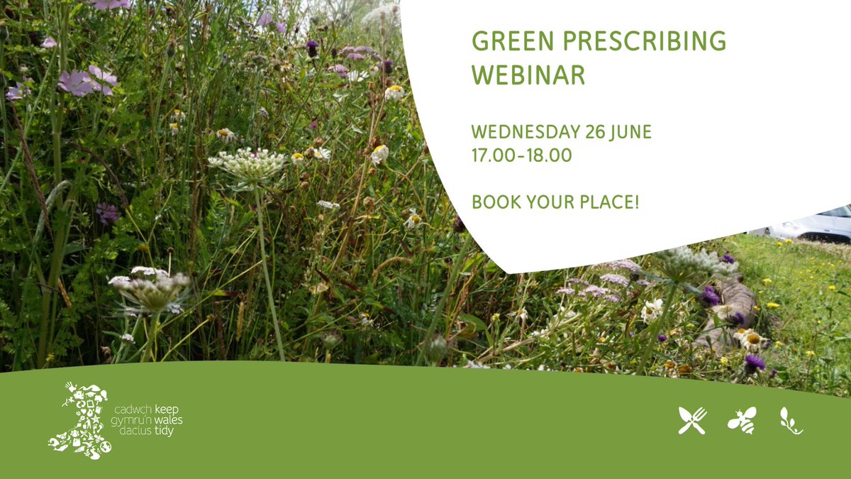 Are you looking to make the most of your green spaces or gardens? 😍

💚  Look no further, the FREE ‘Green Prescribing’ webinar, with <a href="/CynonOrganic/">Cynon Valley Organic Adventures</a> , is just around the corner!

Come and learn more: bit.ly/3VHmbhD