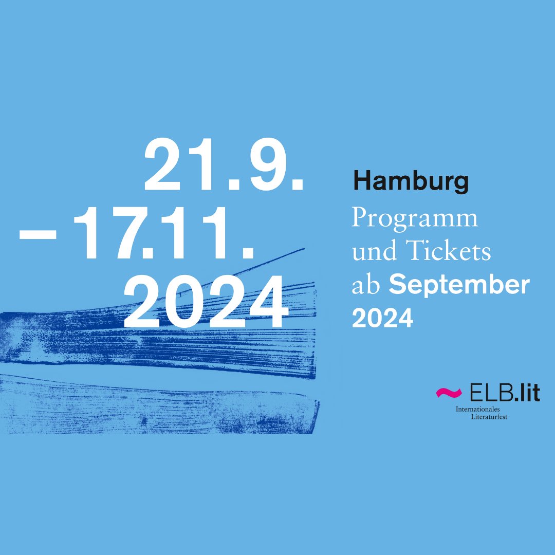 Liebe Freund:innen der lit.COLOGNE, wir haben Neuigkeiten!
Im Herbst wird zum ersten Mal die ELB.lit stattfinden.
Vom 21.9. bis 17.11. können rund 20 Veranstaltungen in Hamburg besucht werden - ein paar Highlights sind bereits angekündigt: 
📍elblit.de