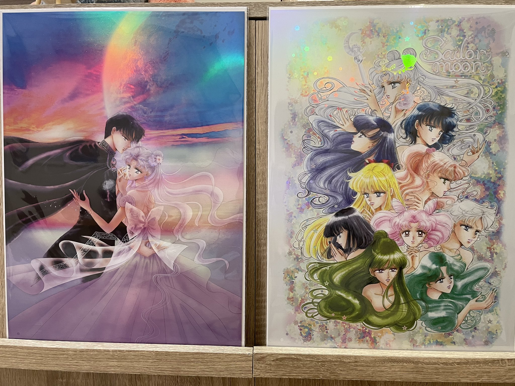 セーラームーンミュージアム　オーロラポスター　ブラックレディ　衛＆うさぎ　2枚 セーラームーンミュージアム オーロラポスター ブラックレディ