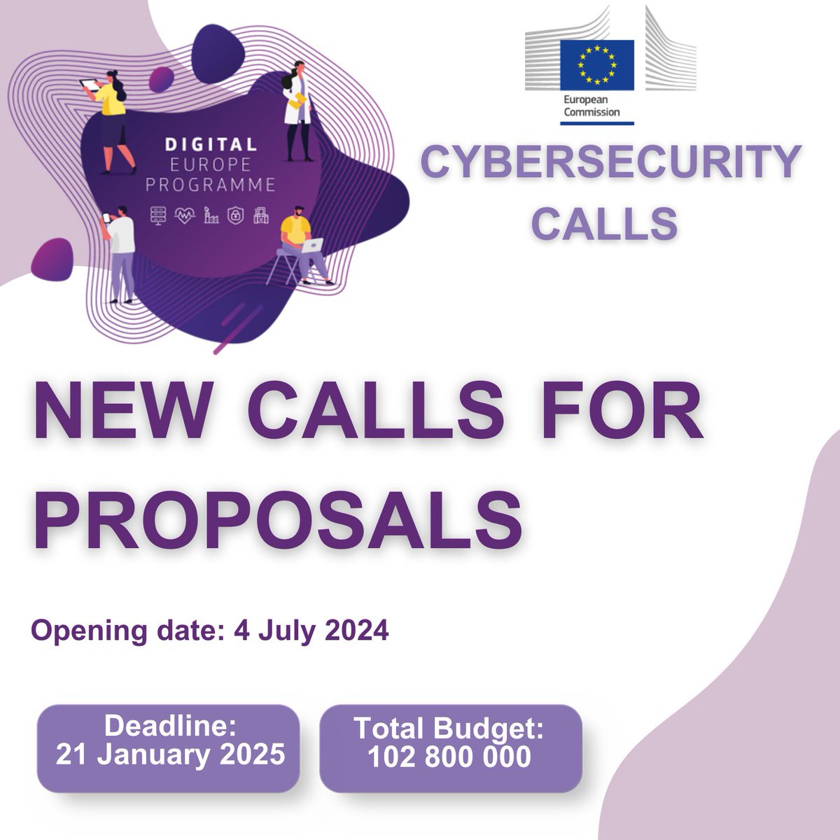 INCIBE's tweet image. 📢 Como #NCCES_INCIBE, buscamos fomentar la participación de pymes, start-ups 🚀 y otros agentes en las nuevas convocatorias del #DigitalEUProgramme 🇪🇺 en el área de #ciberseguridad.

🔗 Accede a más info aquí:
cybersecurity-centre.europa.eu/news/new-call-…

@EU_Commission #DigitalEU #DEPcalls