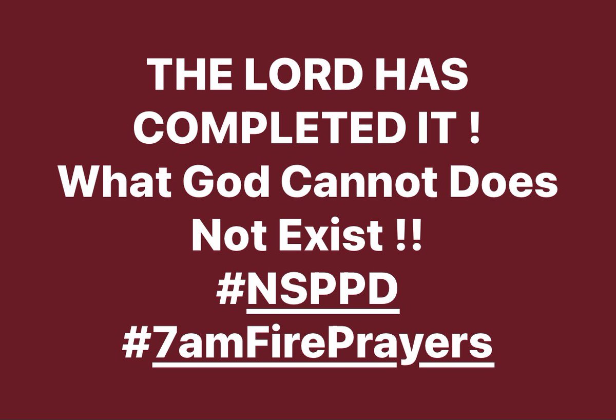 Annabel97364687's tweet image. My EL-ROI has completed it💃💃💃🙌🙌🙌🙌
#nsppd #7amprayers 
#streamsofjoy 
#whatgodcannotdodoesnotexist 
#welovepastorjerry