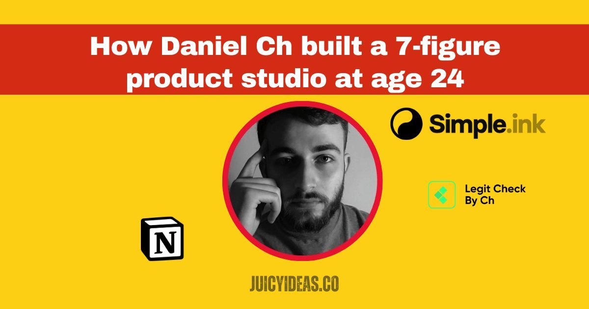 Meet <a href="/chddaniel/">Daniel Ch</a> who turned Notion into a 6-figure startup exit:

We talked about:

- How to build distribution first.
- The "Echo Your Success" strategy.
- The sale of Simple Ink on <a href="/acquiredotcom/">acquire.com</a> for lifechanging money.

Read it free 👇

buff.ly/3VEYTI0