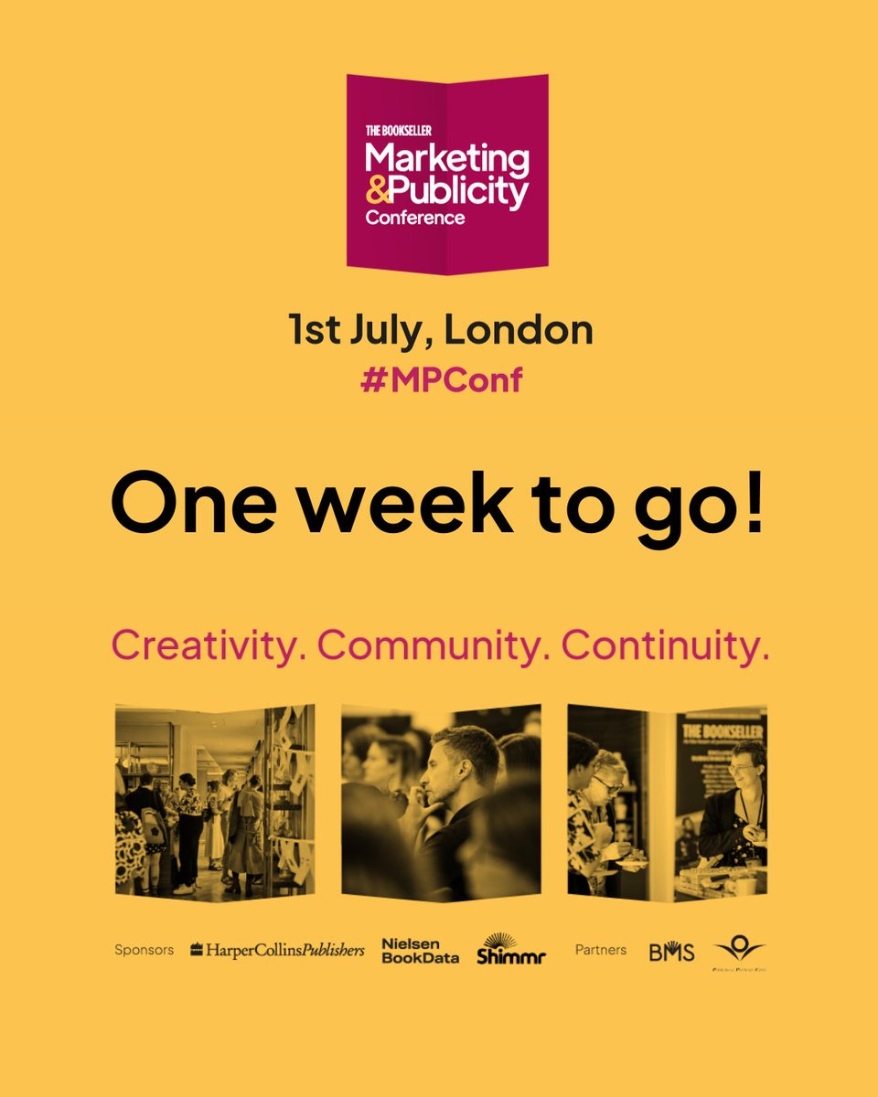There's only ONE WEEK TO GO until #MPConf 💡

Join us in-person or online, get your tickets 👉thebookseller.com/events/marketi…