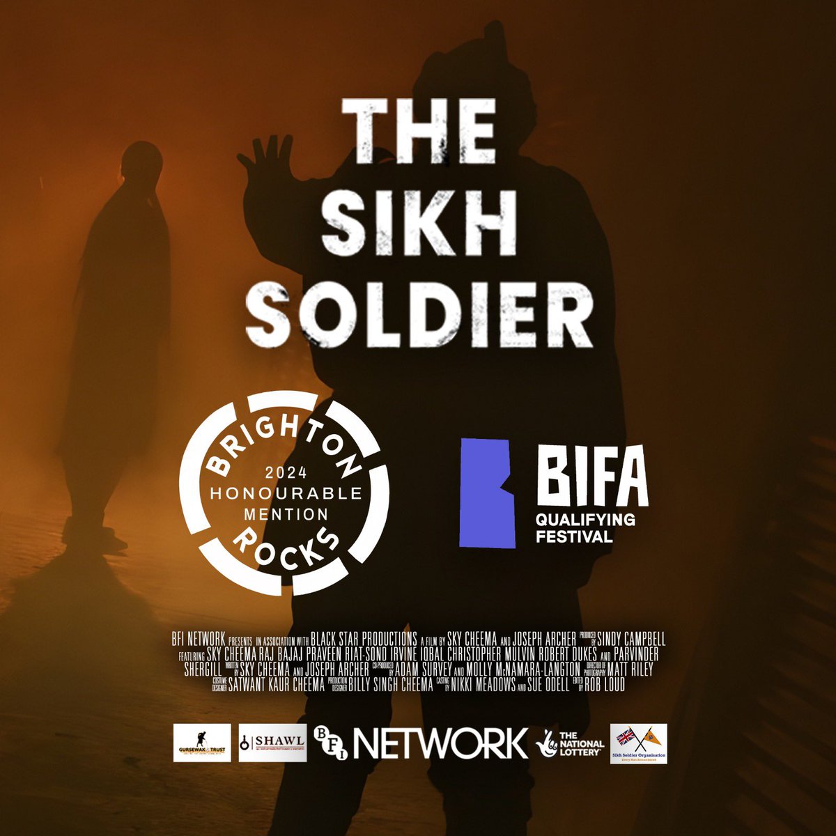 📣 Exciting News! 🎉

"The Sikh Soldier" has been honored with a laurel selection as an Honourable Mention at the Brighton Rocks Film Festival! 🌟 This is another incredible recognition for our film within the UK, and we couldn't be prouder this year from the 25-30th June. 🙌🏽
