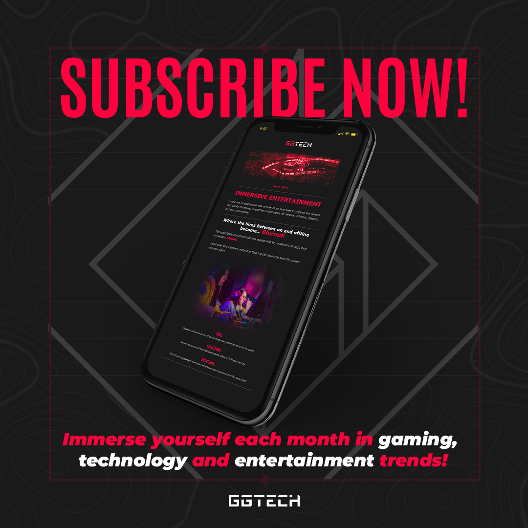 🌟 Want to know more about immersive entertainment, GenZ, and our projects? 🌟

Subscribe to GGTech's monthly newsletter now! 🎮📱 eepurl.com/hINGpP 📧   

#ImmersiveEntertainment #GenZ #Technology #Gaming #Trends #GGTech