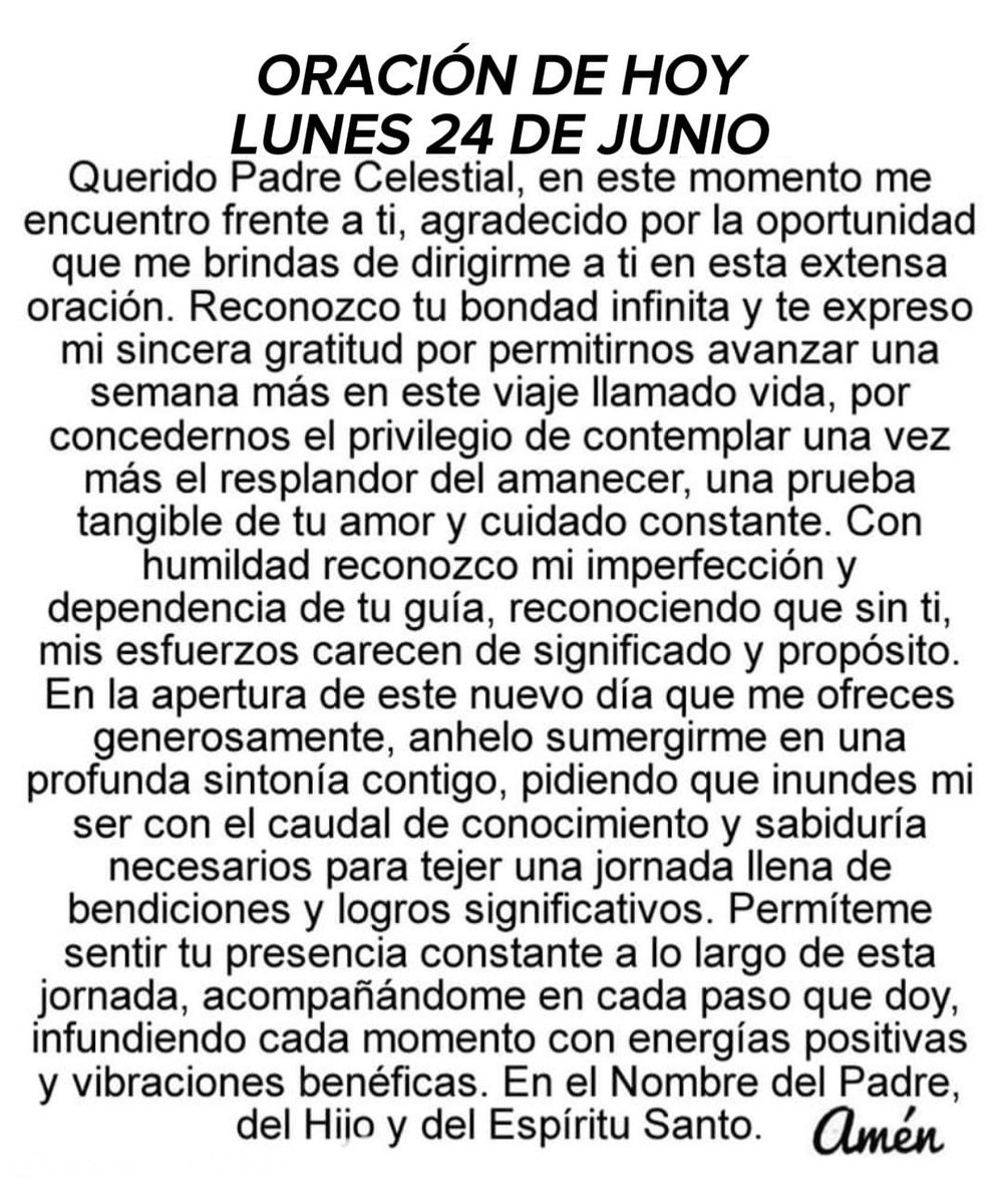 Oración de hoy lunes 🌟
