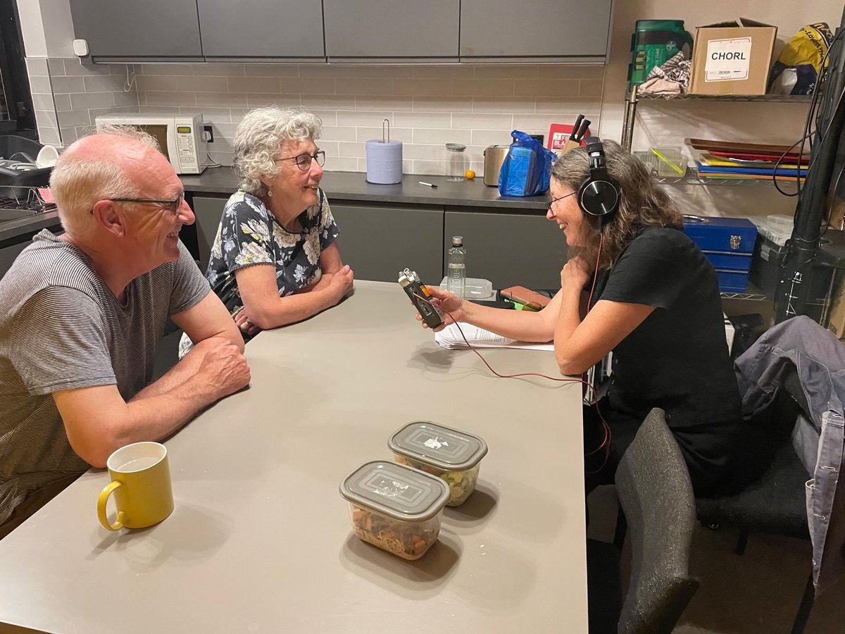 The <a href="/rxtheatre/">Royal Exchange Theatre</a> are here this morning with our #SilverCircus group recording their stories of #Rochdale. Part of a project they’re working on weaving 100’s of stories together to create a live audio experience!  #createrochdale #circus #rochdalelocals