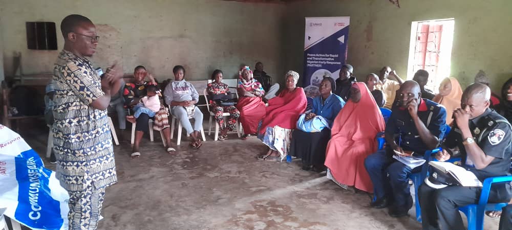 WANEPNigeria's tweet photo. Happening now as a collaboration between WANEP-Nigeria and Kaduna State Peace Committee (KSPC), is the PARTNER Community Security Dialogue in Cherubim and Seraphim Church, Hayin Gwari, Kakuri-Kaduna South LGA of Kaduna State.
#PARTNER #KSPC #SecurityDialogue #CommunityPeace https://t.co/7f8GCHLWTq
