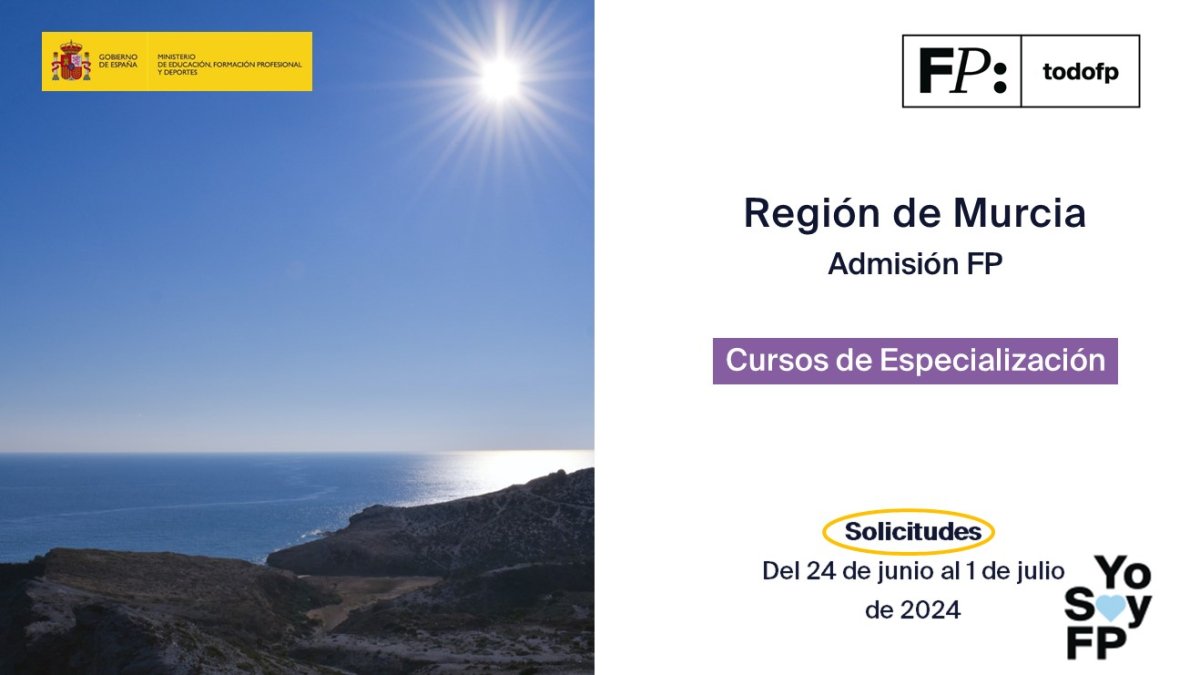 todofp's tweet photo. 📢 #FPMurcia
Admisión Cursos de Especialización FP #TodoFP #YoSoyFP
🔴 Solicitudes: Del 24 de junio al 1 de julio de 2024
🔎https://t.co/beHkfy06YN https://t.co/YTZBjveov1