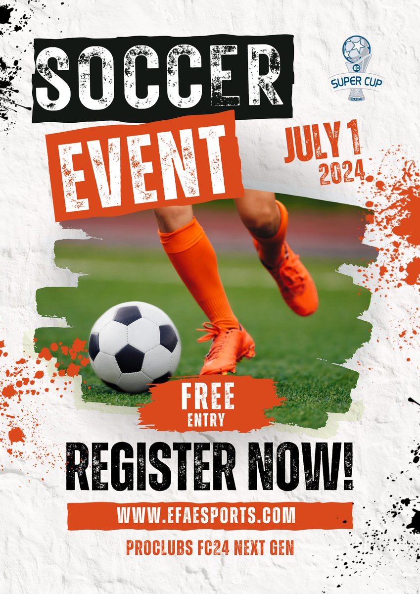 ISCRIVITI ALLA SUPER CUP DI EFA ITALIA NEXT GEN🇮🇹 

REGISTRATI SUL SITO 
efaesports.com
CREA IL TUO CLUB

UNISCITI AL GRUPPO WHATSAPP 
chat.whatsapp.com/FT9LqWVjC451ag…

UNISCI AL TORNEO SU EFA
efaesports.com/championships/…

Ti aspettiamo 🇮🇹🇪🇺

#efa #efaesports #FC24 #FC24