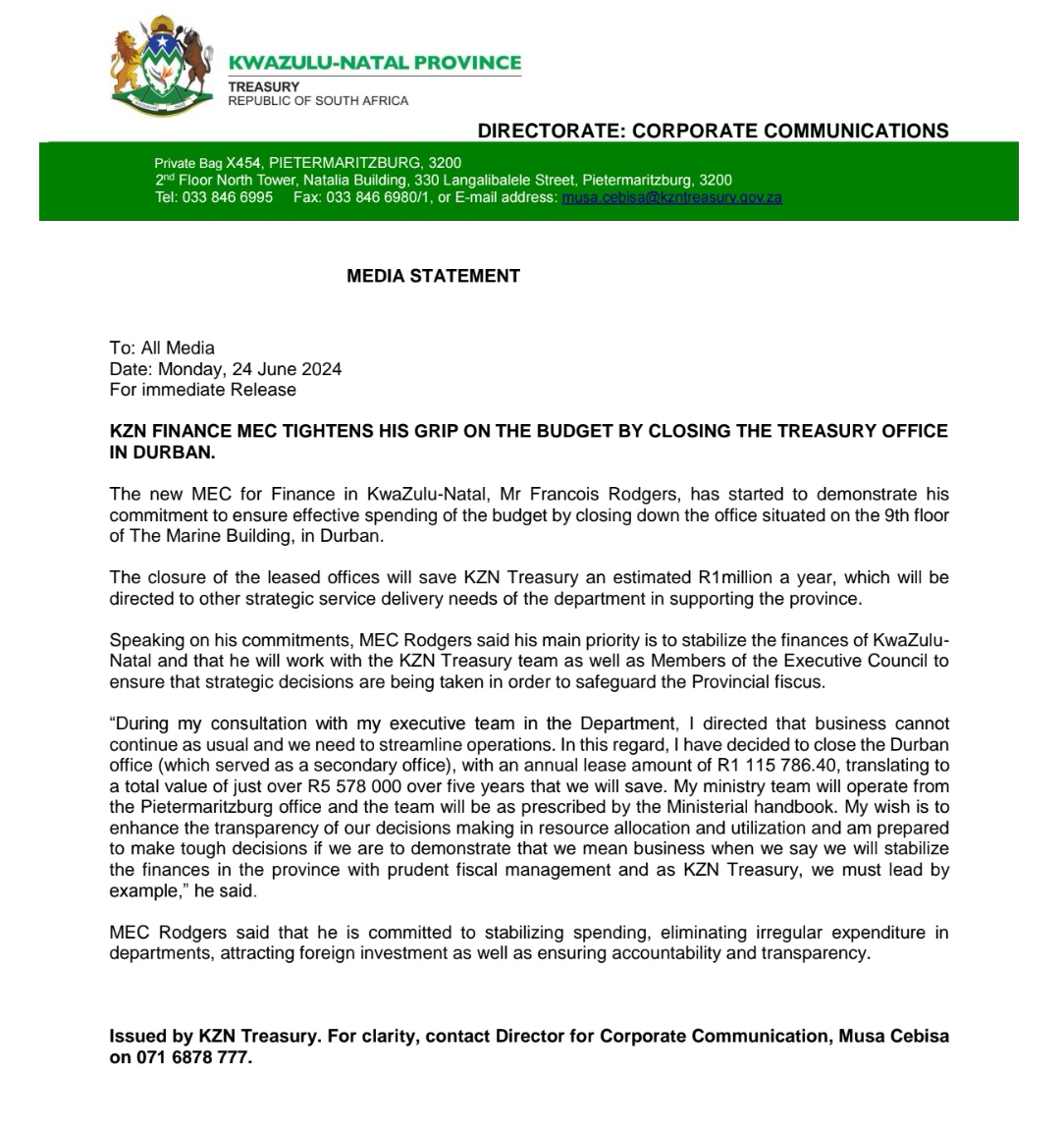 KZN TREASURY tweet media