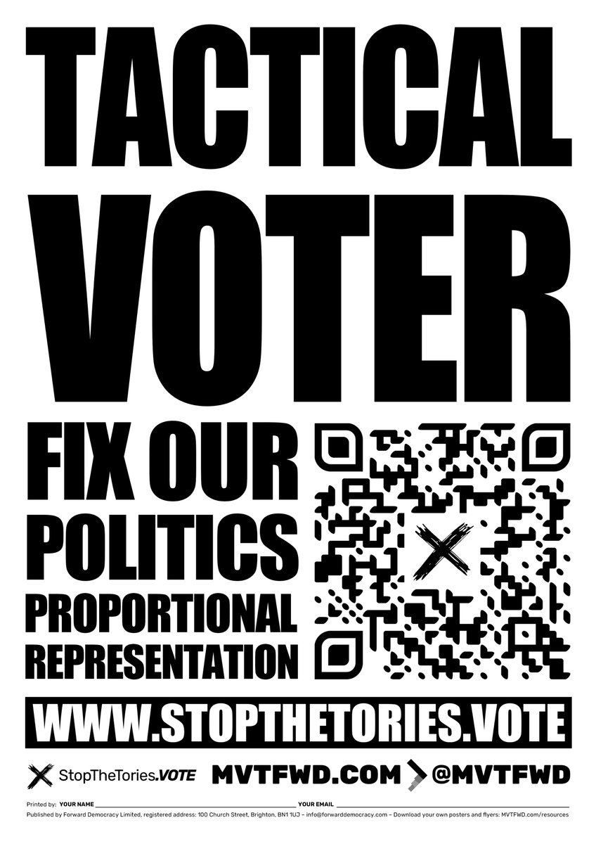 On current predictions Labour will win over 70% of seats on 45% of the vote. Get the Tories out, yes, but also get a better voting system.