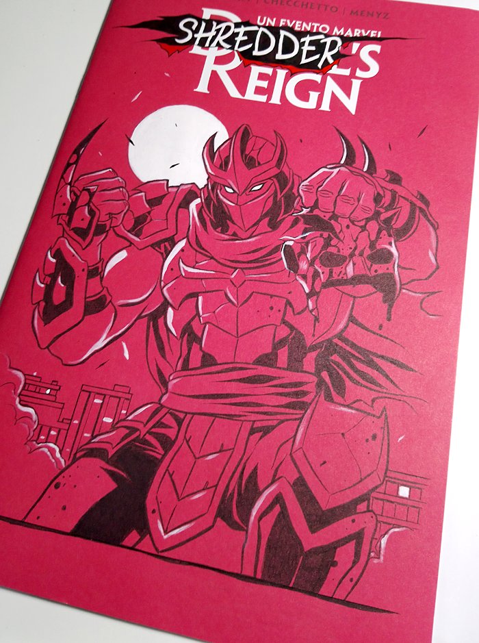 OscarCelestini's tweet image. Red cover, customized by me! ;) Hardest part was the logo! RT if you like it! #devilsreign #marvel #daredevil #shredder #tmnt #ninjaturtles #customcover #handamade #oscarcelestini