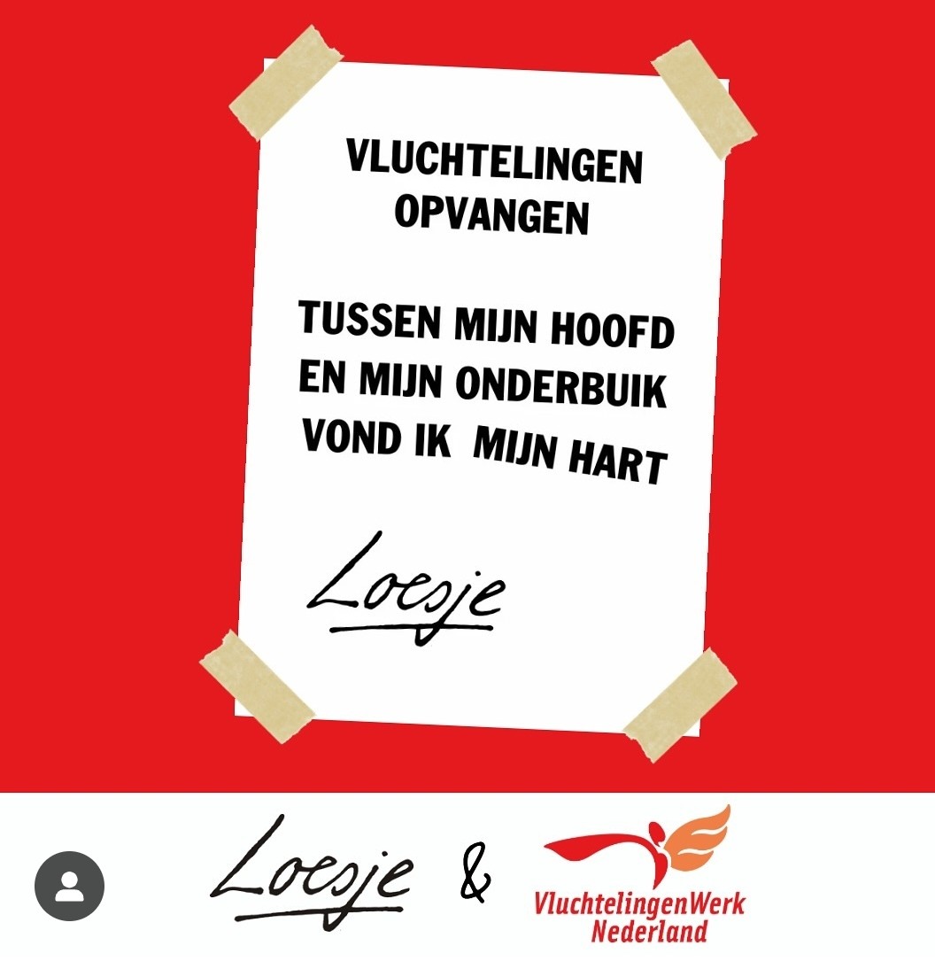 Samen met <a href="/VluchtelingWerk/">VluchtelingenWerk Nederland</a> maakte <a href="/LoesjeNL/">Loesje v/d Posters</a> deze poster.
Test je kennis over vluchtelingen via deze link bit.ly/3KWGO3e

#Loesje
