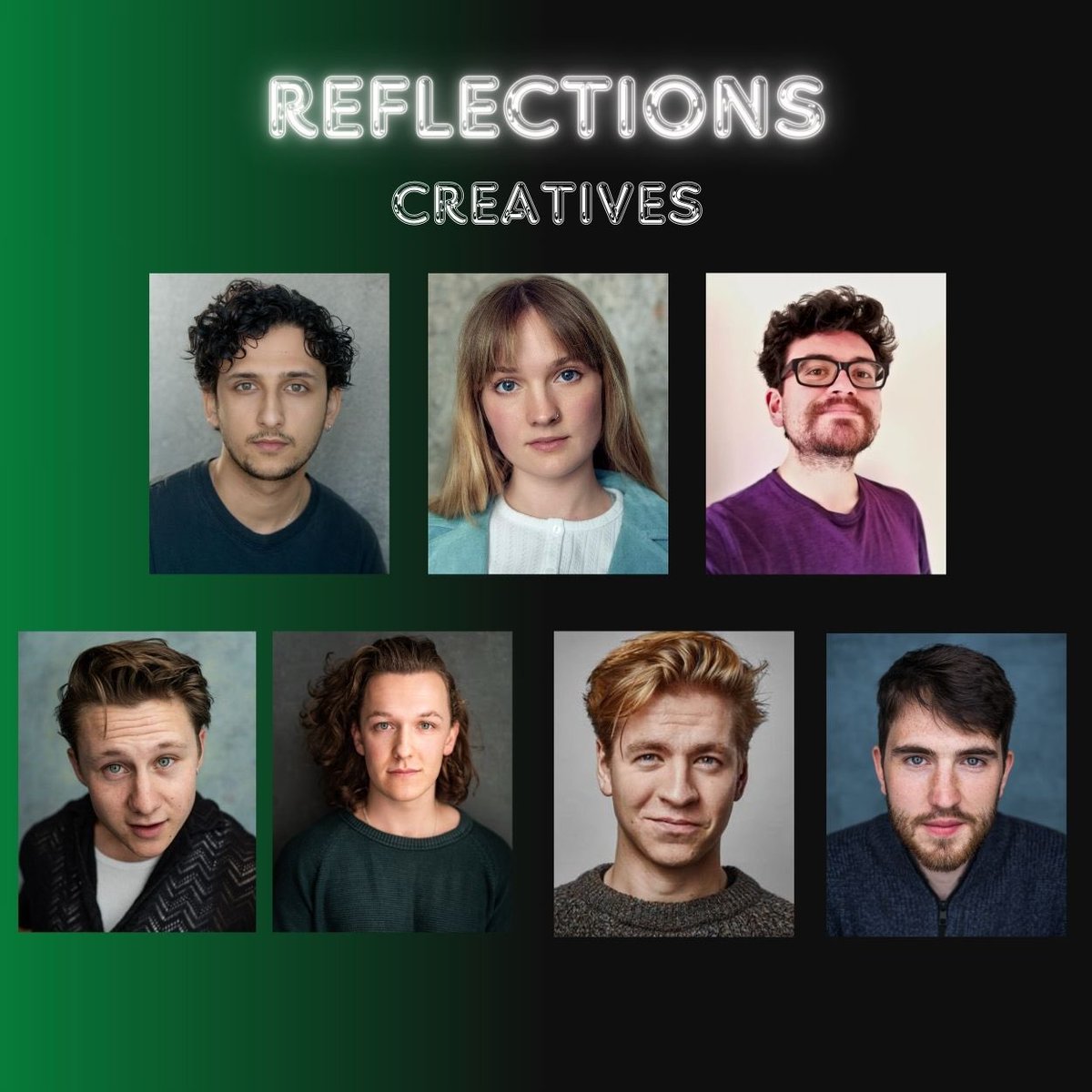 On Sunday 30th June and Monday 1st July, come along to Mirror Up Presents: Reflections at <a href="/draytonarmsSW5/">Drayton Arms Theatre</a> 

A showcase of new writing with this talented bunch 👇 

Sunday performance: 5pm
Monday performance: 7:30pm

Tickets: thedraytonarmstheatre.co.uk/tickets/reflec…