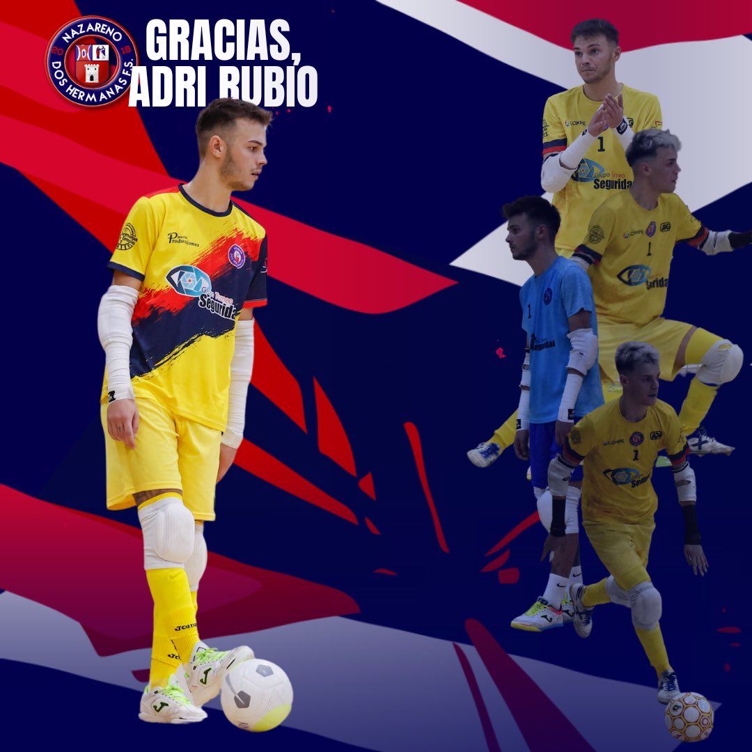 OFICIAL 📝 | Adri Rubio se despide del GTS Nazareno Dos Hermanas FS 

🥹 Te vamos a echar mucho de menos, guardián <a href="/Adriirubiio1/">Adrian rubio</a> 

¡Mucha suerte en tu nueva temporada!

🔗 nazarenodoshermanasfs.es/2024/06/24/adr…